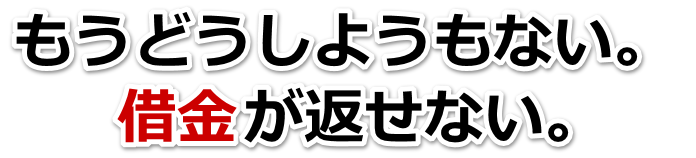 もうどうしようもない。借金が返せない。大阪狭山市で無料相談を弁護士や司法書士にして借金返済